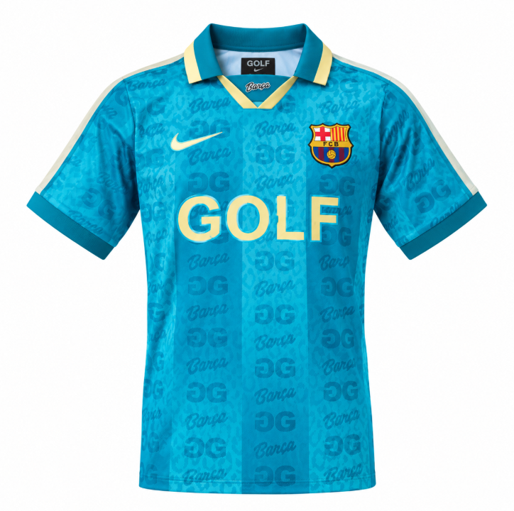Camiseta FC Barcelona Golf Wang Turquesa - vista frontal