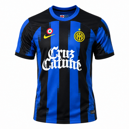 Camiseta Inter de Milán Cruz Cafuné «ME MUEVO CON DIOS» - vista trasera