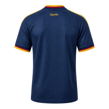 Camiseta selección España campeones AZUL 2026/27 - vista trasera azul