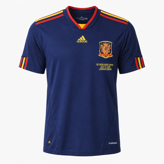 Camiseta selección España visitante Mundial 2010 - vista frontal
